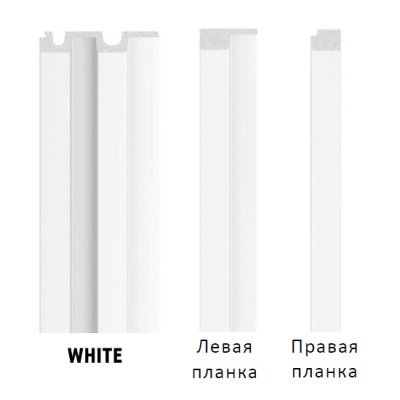 Стеновая панель реечная L-LINE White (белый)